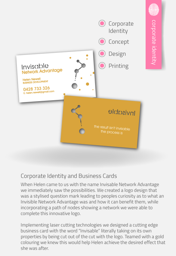 APAP Events Event Management and Graphic Design Rockhampton Invisable Network Advantage Business Cards