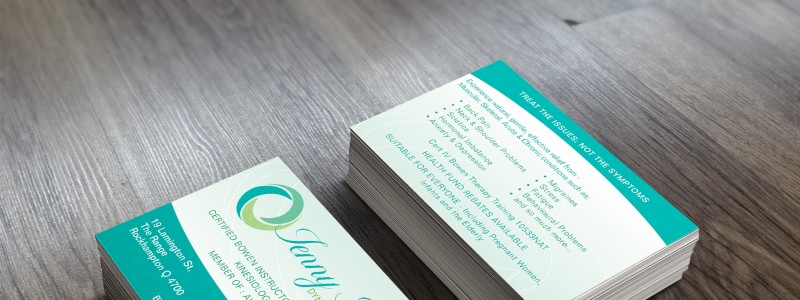 APAP Events Event Management and Graphic Design Rockhampton Jenny Healy Therapies Business Cards