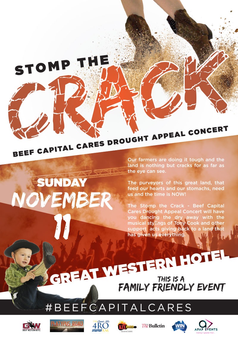 APAP Events Event Management and Graphic Design - Stomp the Crack Drought Appeal