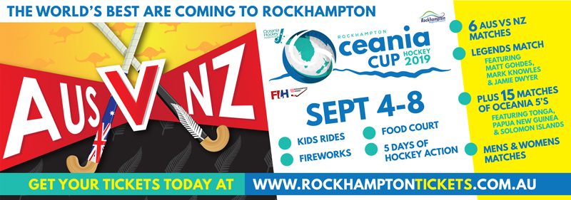 Oceania Cup Hockey 2019 Press Ad APAP Events Graphic Design and Event Management Rockhampton