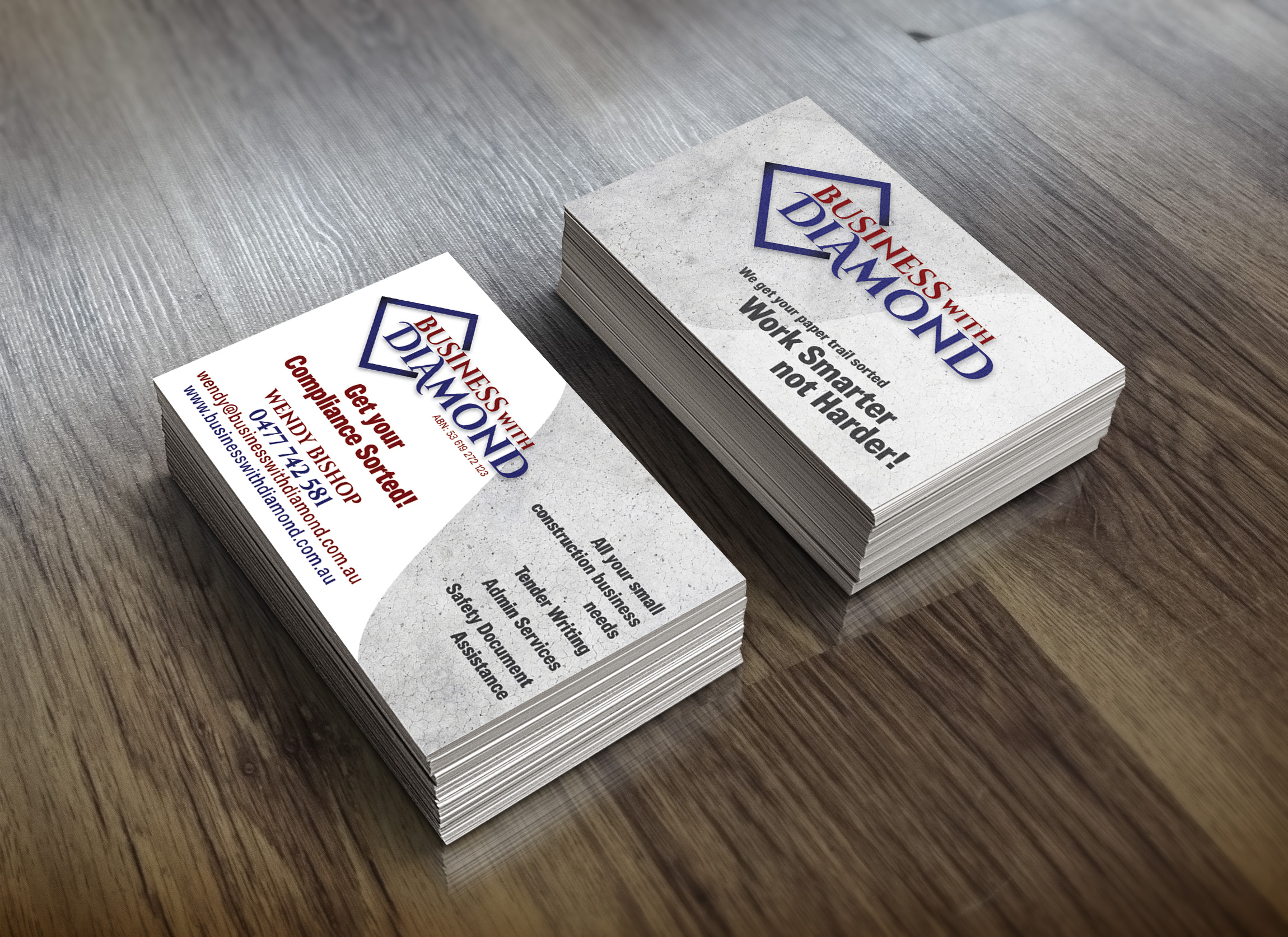 APAP Events Event Management and Graphic Design Rockhampton Business with Diamond Business Card Design