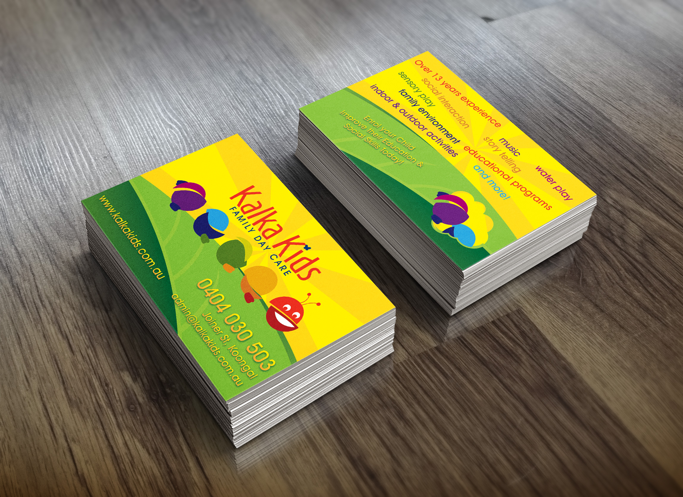 APAP Events Event Management and Graphic Design Rockhampton Kalka Kids Business Cards